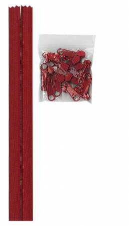 by-Annie Zipper by the Yard #265 Hot Red