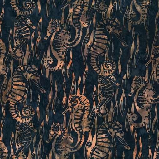 Bali Batik by Wildfire Designs Alaska Seahorses Blacklight