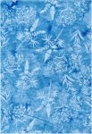 Bali Batik Custom Alaska Flowers Azure