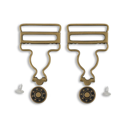 Dritz Buckle Overall W/Buttons 1.25" Ant Brass