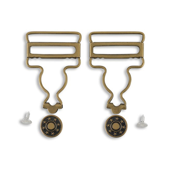 Dritz Buckle Overall W/Buttons 1.25" Ant Brass