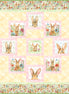 Bunnies & Blooms Quilt Kit 63" by 63"