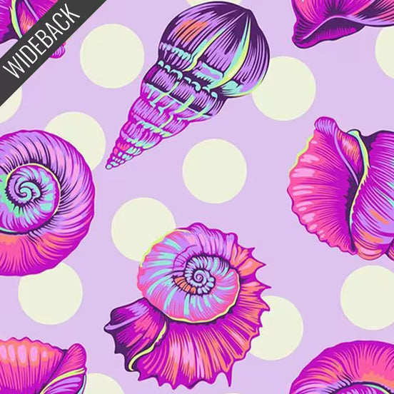 Tula Pink Floral Reef Big Shelly - Ultraviolet 108"