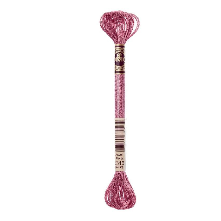 DMC Light Effects 8m #E316 Pink Amethyst Polyester Metallic