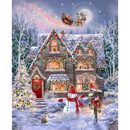 Multi Holiday House Panel 36" X 44"