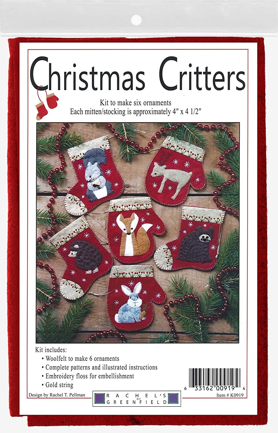 Christmas Critters Ornament Wool Kit