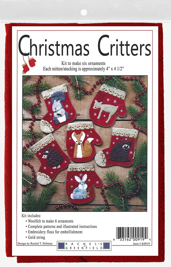 Christmas Critters Ornament Wool Kit