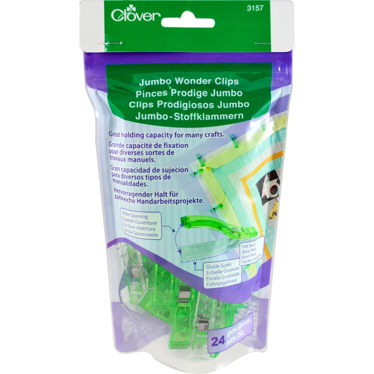 Clover Jumbo Wonder Clips 24ct