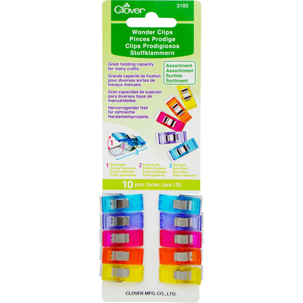 Clover Wonder Clips Assorted 10ct