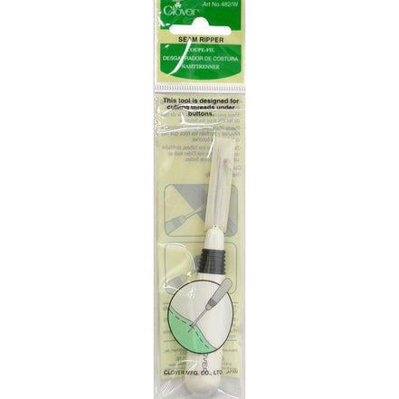 Clover Needlecraft Seam Ripper - White