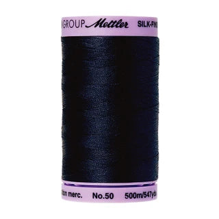 Mettler Silk Finish 50wt 100% Cotton 9104-0827 Dark Blue