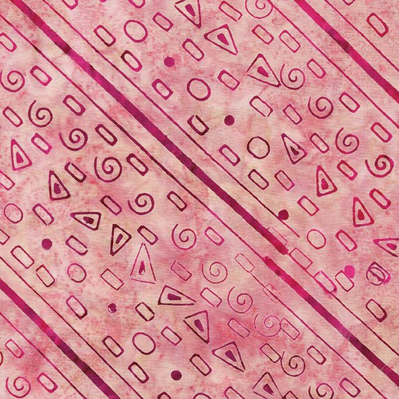 Diagonal Stripes Batik Salmon
