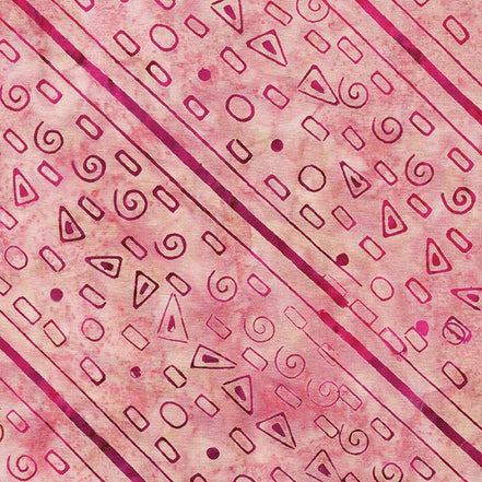 Diagonal Stripes Batik Salmon