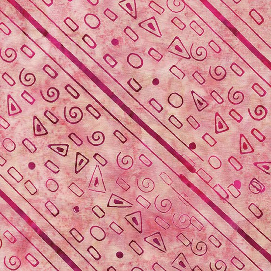 Diagonal Stripes Batik Salmon