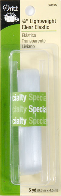 Dritz Lightweight Clear Elastic 3/8 Inch