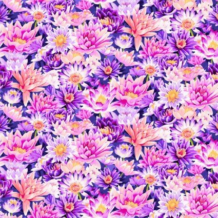 Dragonfly Days Packed Lilies Lt Eggplant