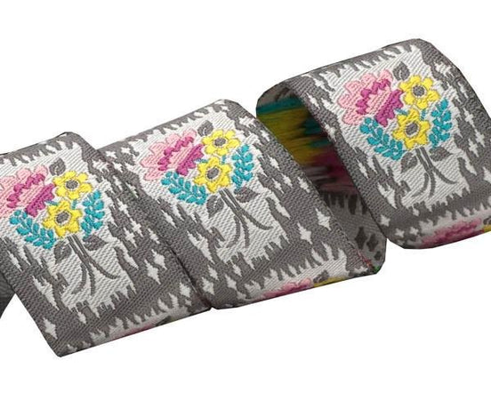 Jacquard Ribbon HandPicked Floral Anna Marie Horner