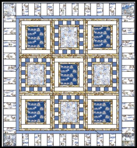 Here Comes Santa Quilt Kit 64