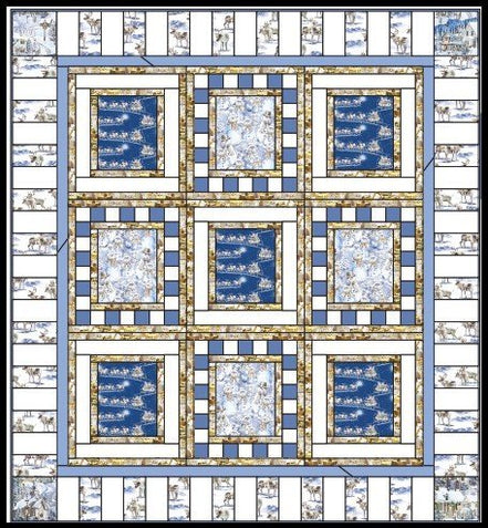 Here Comes Santa Quilt Kit 64"x70"