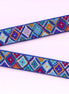 Colorful patterned ribbon with flowers