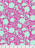 aqua flowers on magenta background