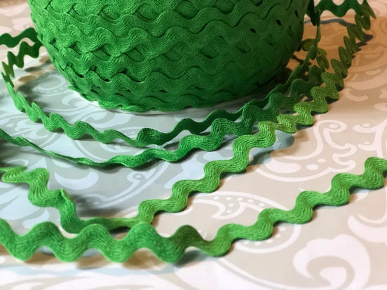 Ric Rac Green 1/2" 100% Cotton