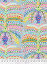 Colorful floral and leaf pattern with a ruler at the bottom for scale.