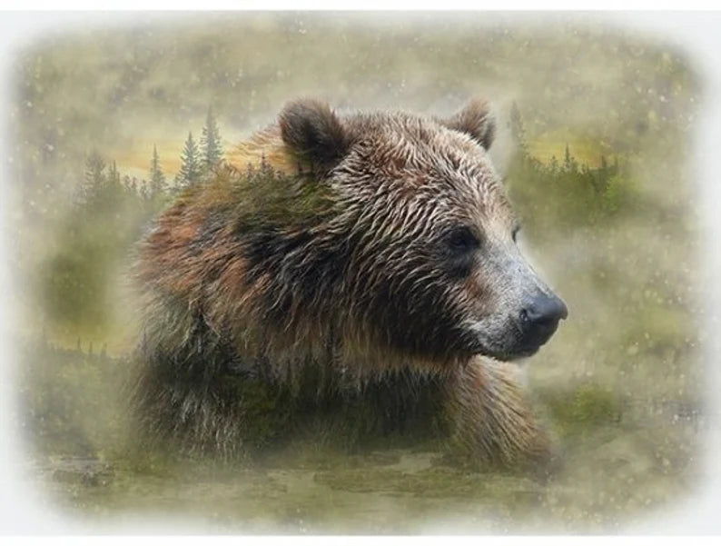 Grizzly bear in a natural setting
