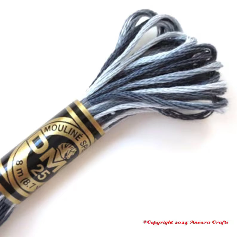 DMC Embroidery Floss 8.7yd #53 VARI STEEL GRAY – RainTree Quilting LLC