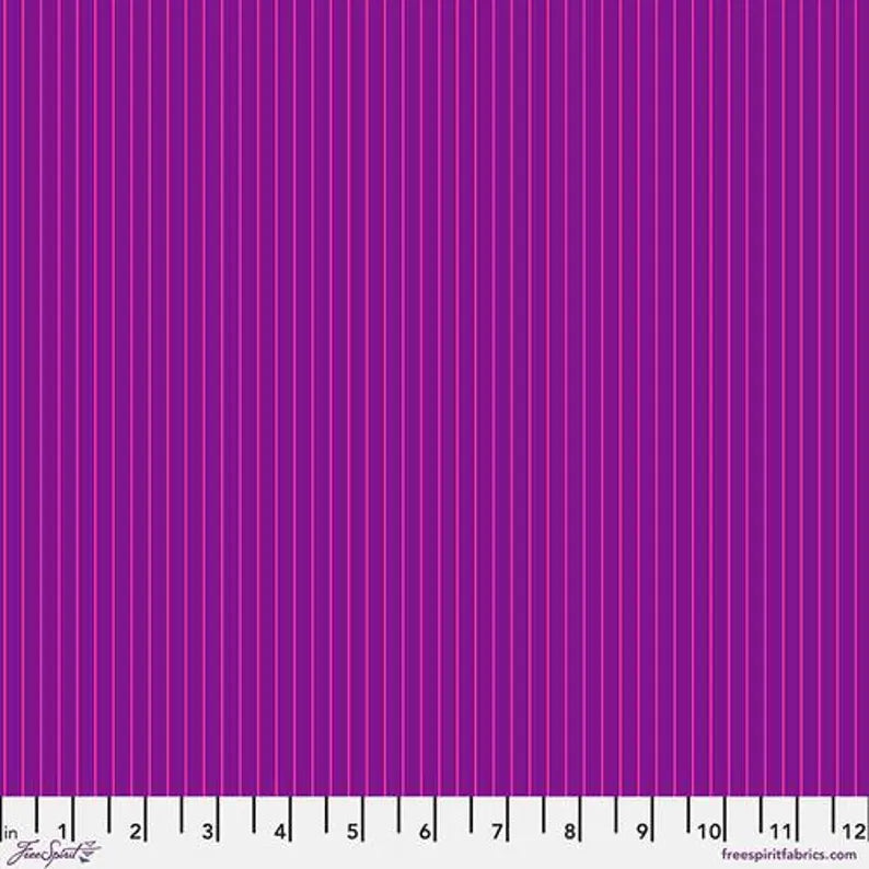 Purple fabric with vertical  pink stripes 