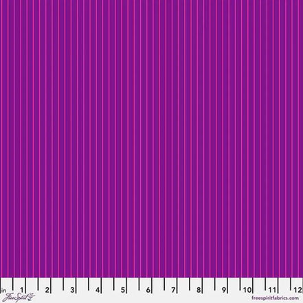 Purple fabric with vertical  pink stripes 