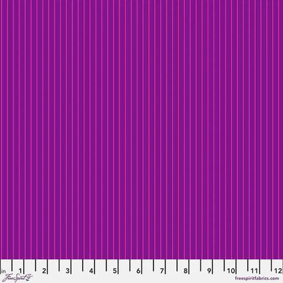 Purple fabric with vertical  pink stripes 
