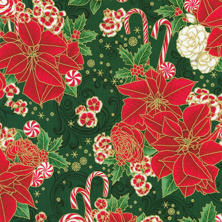 Holiday Flourish-Peppermint Twist Poinsettias Pine