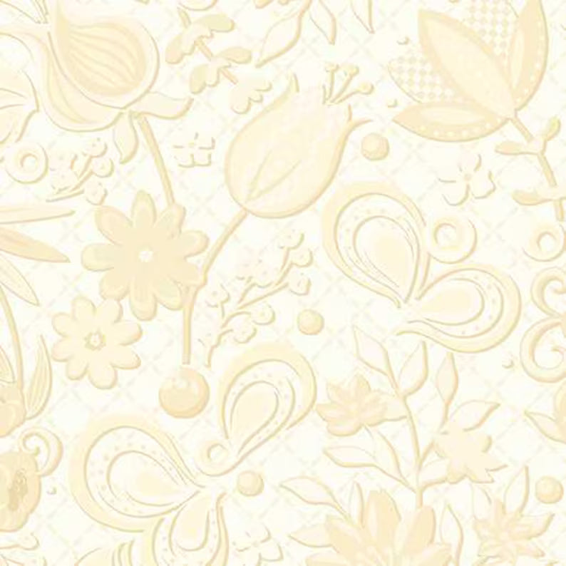Decorative floral pattern in beige on a light background