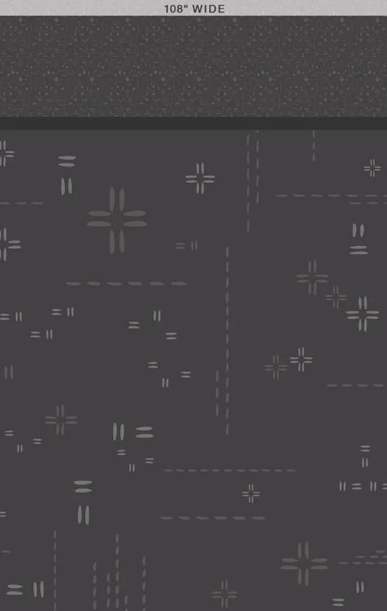 Pattern of geometric shapes on a dark gray background