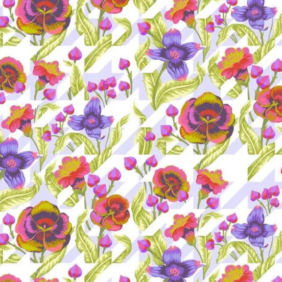 Colorful floral pattern on a white background