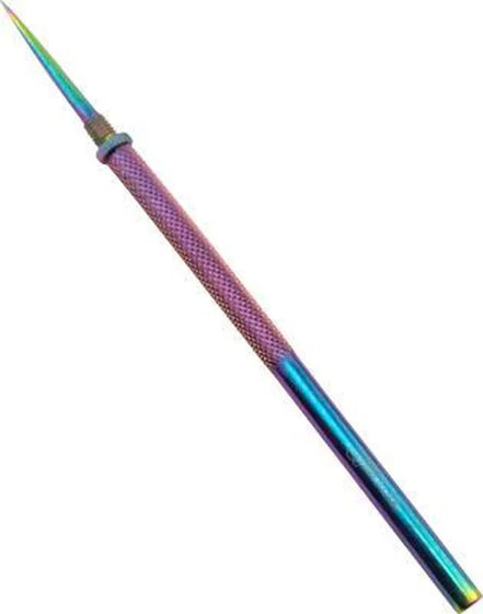 Multicolored stylus on a white background