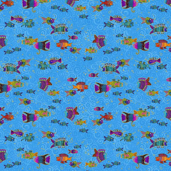 Oceania Fish Blue Gold Metallic