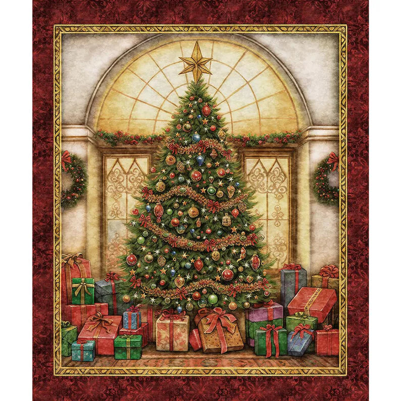 Wonderful Christmastime - Christmas Tree Panel 36" by 42"
