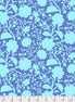 Floral pattern with light blue flowers on a darker blue background