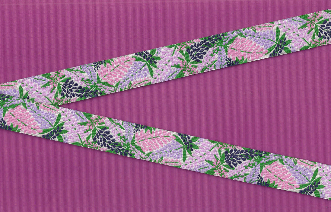 Alaskan Jacquard Ribbon 7/8in Lupine Floral