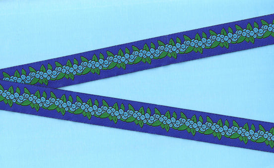 Alaskan Jacquard Ribbon 7/8in Blueberries