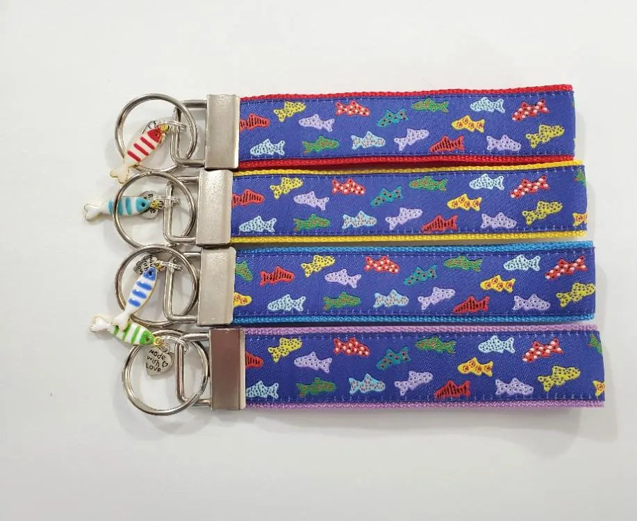 Alaskan Jacquard Key Fob Here Fishy Fishy!
