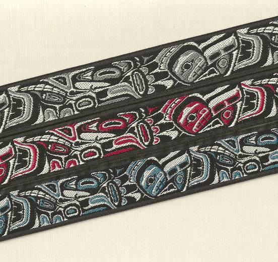 Alaskan Jacquard Key Fob Tlingit Design in Blue