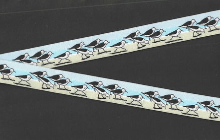 Alaskan Jacquard Ribbon 7/8in Sandpiper/Seaguls