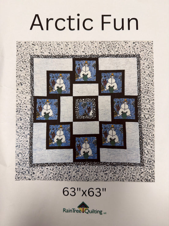 Arctic Fun Quilt Kit Cream 63"X63" Barbara Lavallee