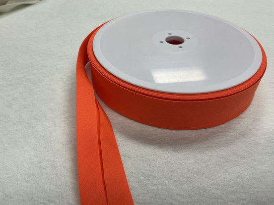 1" Single fold bias tape #82 Poly/Cotton Orange (can be used as 1/2" double fold)