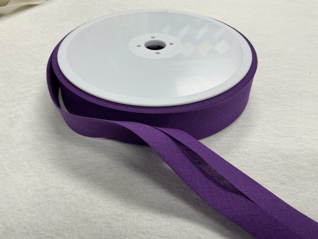 1" Single fold bias tape #96 Poly/Cotton Purple (can be used as 1/2" double fold)