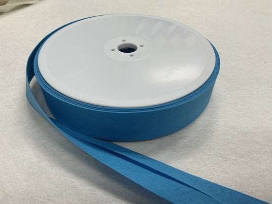 1" Single fold bias tape #17 Poly/Cotton Blue (can be used as 1/2" double fold)