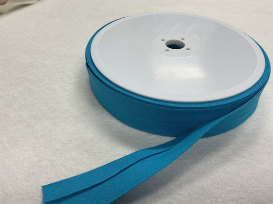1" Single fold bias tape #220 100% Cotton Bright Blue (can be used as 1/2" double fold)